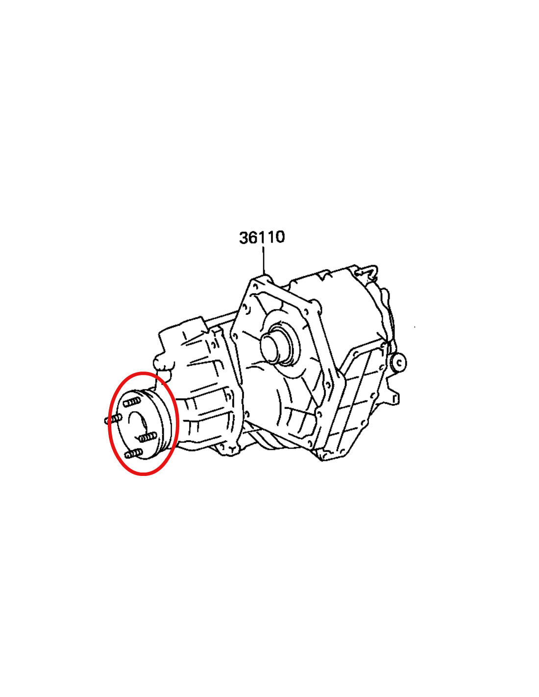 RETEN CAJA TRANSFER SALIDA CARDAN DELANTERA J8 10 ORIGINAL TOYOTA LAND