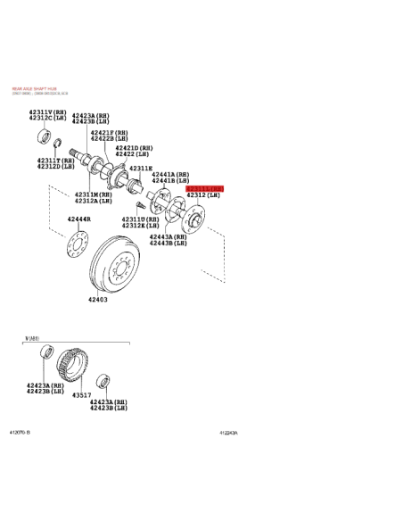 PALIER TRASERO  DERECHO HILUX