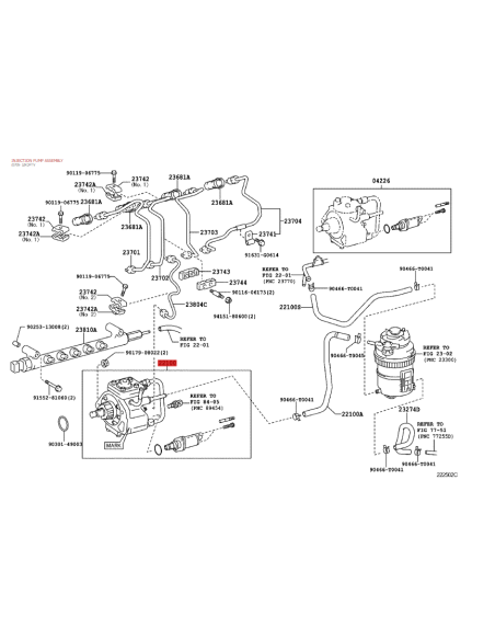 BOMBA GASOIL, MOTOR 1KDFTV 166cv. HILUX