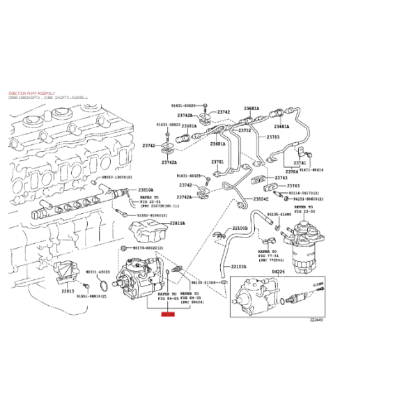 BOMBA GASOIL, MOTOR 1KDFTV 173cv. J-15