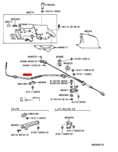 CABLE FRENO DE MANO J-7