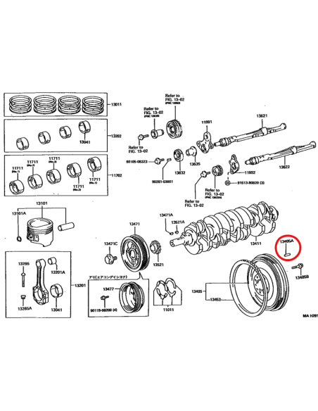 PIN CENTRADOR VOLANTE MOTOR J-8/10 24V