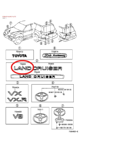 LOGO "LAND" PORTON TRASERO J-10 2