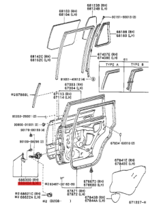FRENO, TOPE PUERTA LADO TRASERO IZQUIERDO  J-10 2