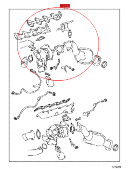 KIT JUNTAS TURBO J-20  (DERECHO)