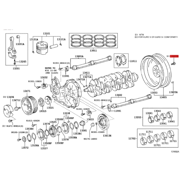 TORNILLO VOLANTE MOTOR J-9/12/15 (ORIGINAL TOYOTA)