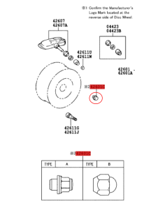 TUERCA LLANTA ALUMINIO J12/15 LAND CRUISER 2