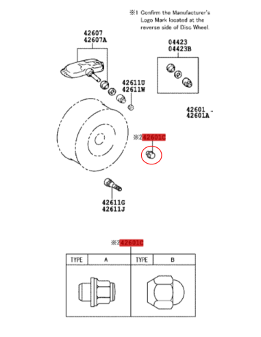 TUERCA LLANTA ALUMINIO J12/15 LAND CRUISER