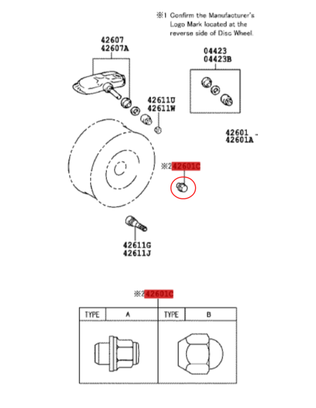 TUERCA LLANTA ALUMINIO J12/15 LAND CRUISER