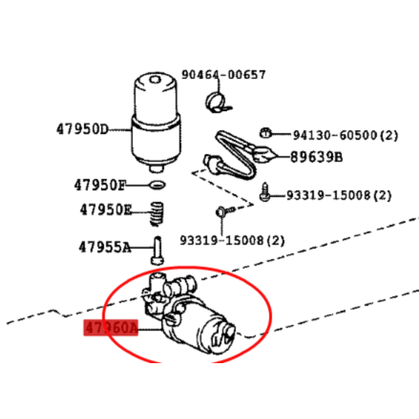 MOTOR ELECTRICO  DE LA BOMBA DE FRENO LAND CRUISER J10 ORIGINAL