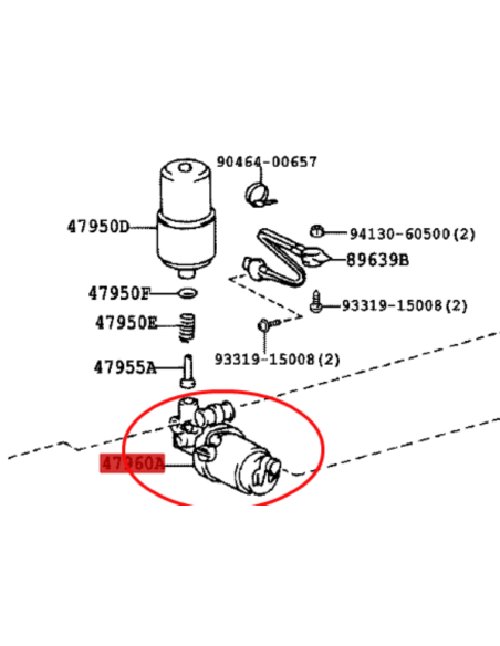 MOTOR ELECTRICO  DE LA BOMBA DE FRENO LAND CRUISER J10 ORIGINAL