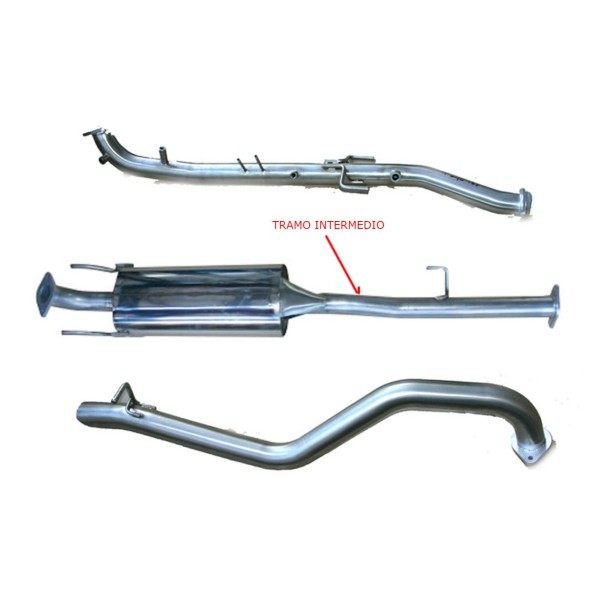 TECINOX TUBO INTERMEDIARIO CON SILENCIOSO HILUX