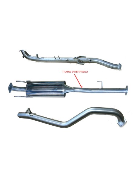 TECINOX TUBO INTERMEDIARIO CON SILENCIOSO HILUX