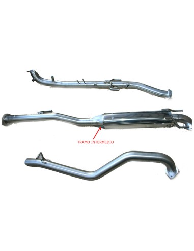 TECINOX TUBO INTERMEDIARIO CON SILENCIOSO HILUX