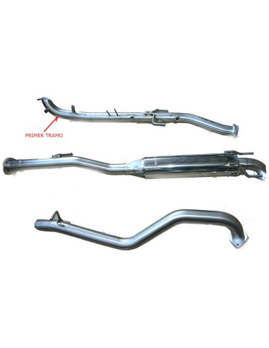 TUBO ESCAPE TECINOX SIN CATALIZADOR HILUX (PRIMER TRAMO) 2011 - 2016