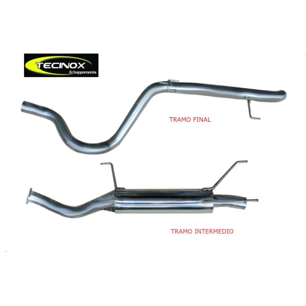 TUBO ESCAPE TECINOX  SALIDA TRASERA HDJ-100