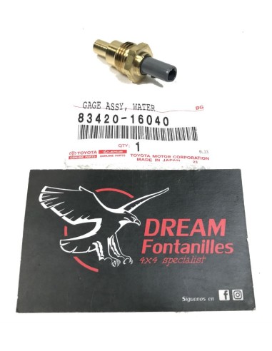 SENSOR TEMPERATURA AGUA  MOTOR J8 (POSTERIOR 08/92) ORIGINAL TOYOTA