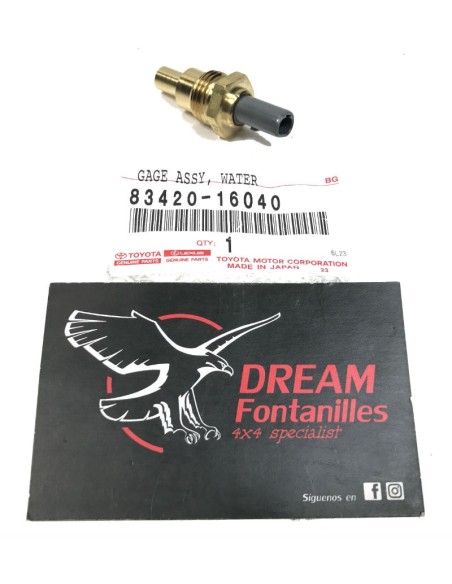 SENSOR TEMPERATURA AGUA  MOTOR J8 (POSTERIOR 08/92) ORIGINAL TOYOTA