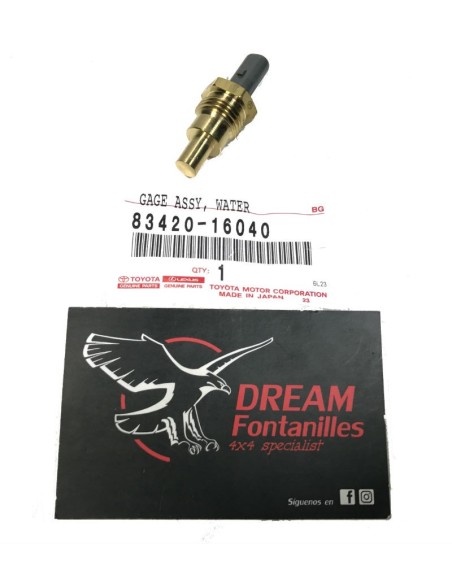 SENSOR TEMPERATURA AGUA  MOTOR J8 (POSTERIOR 08/92) ORIGINAL TOYOTA
