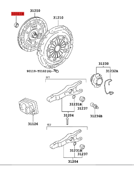 RODAMIENTO PRIMARIO CAJA DE CAMBIOS HILUX  ( ORIGINAL )