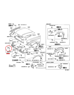 GOMA CAPO PROTECTOR FARO DERECHO  J8 ORIGINAL TOYOTA 2