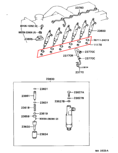 KIT MONTAJE INYECTORES HDJ-80 12V