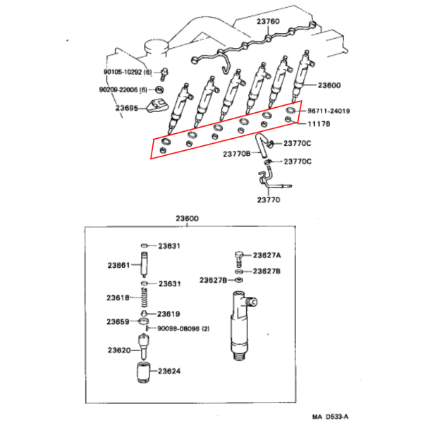 KIT MONTAJE INYECTORES HDJ-80 12V