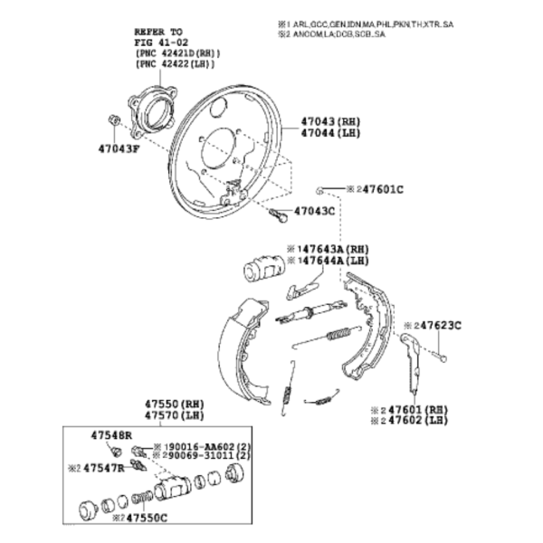 KIT ZAPATAS TRASERAS HILUX (POSTERIOR 2005) TERRAIN TAMER