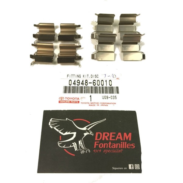 KIT FIJACION PASTILLAS PINZA TRASERAS J-10