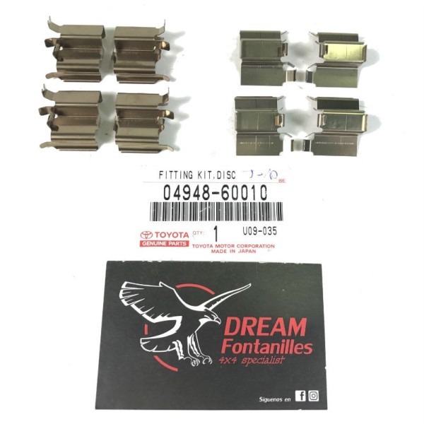 KIT FIJACION PASTILLAS PINZA TRASERAS J-10
