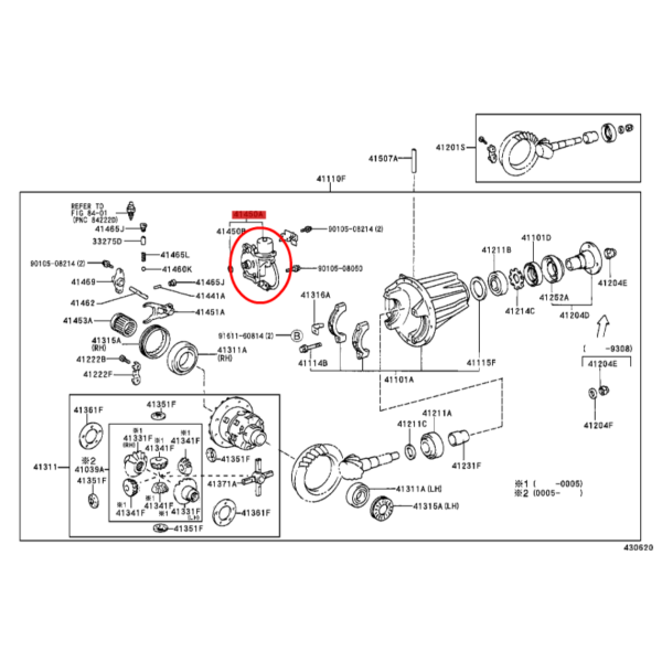MOTOR BLOQUEO DIFERENCIAL DELANTERO J7 TOYOTA LAND CRUISER