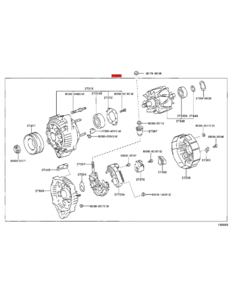 alternador de 120 A, original TOYOTA