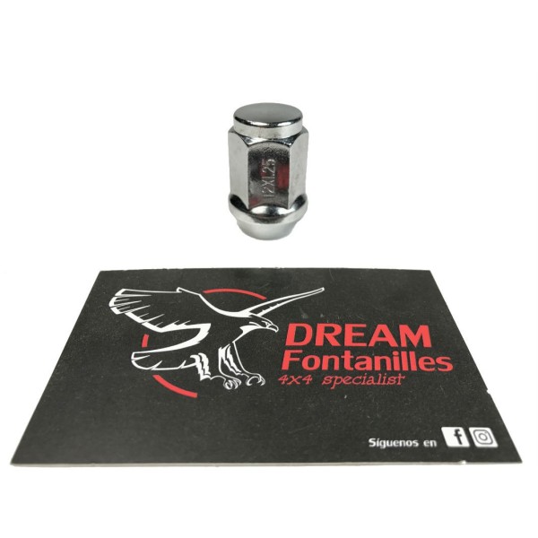 TUERCA CROMADA LLANTA CHAPA (12X1.25)  GOSS