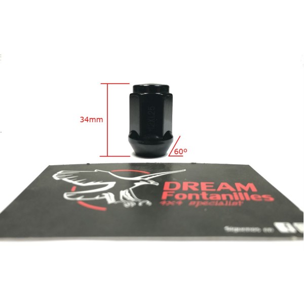 TUERCA NEGRA LLANTA CHAPA (12X1.25)  GOSS