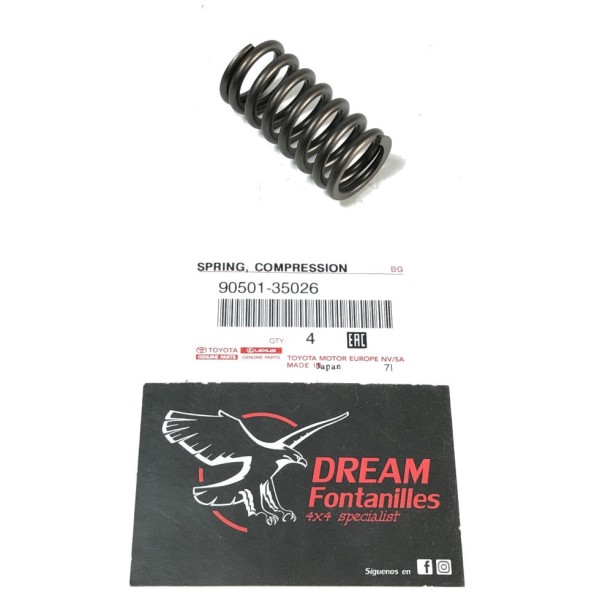 MUELLE VALVULA ADMISION O ESCAPE  J8/10  ORIGINAL TOYOTA LAND CRUISER