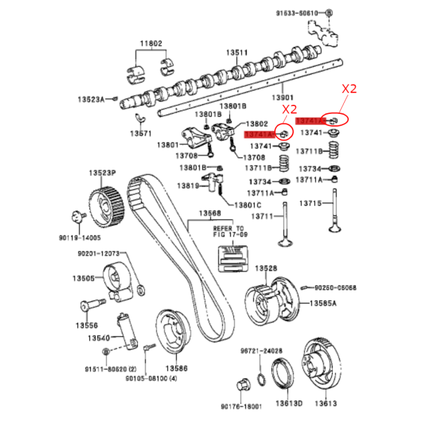RETENEDOR MUELLE VALVULA ADMISION O ESCAPE  J8/10  ORIGINAL TOYOTA LAND CRUISER