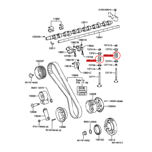 MUELLE VALVULA ADMISION O ESCAPE  J8/10  ORIGINAL TOYOTA LAND CRUISER