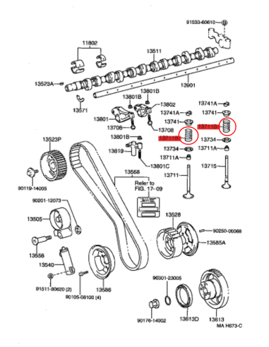 MUELLE VALVULA ADMISION O ESCAPE  J8/10  ORIGINAL TOYOTA LAND CRUISER