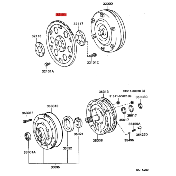 CORONA VOLANTE MOTOR (AUTOMATICO) J8/10 ORIGINAL TOYOTA LAND CRUISER
