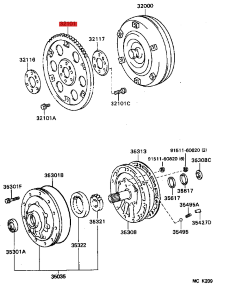 CORONA VOLANTE MOTOR (AUTOMATICO) J8/10 ORIGINAL TOYOTA LAND CRUISER