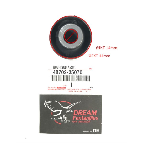 SILENTBLOCK  TIRANTE TRASERO INFERIOR  J9/4RUNNER ORIGINAL TOYOTA