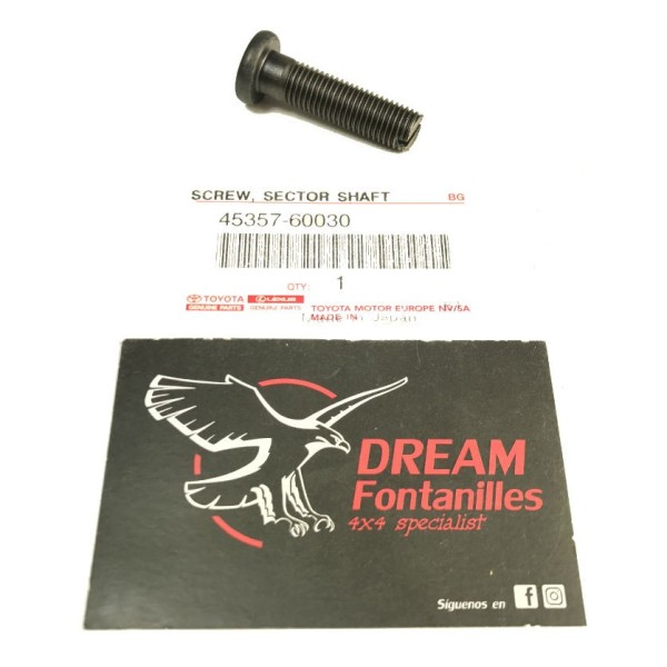 TORNILLO AJUSTE SUPERIOR EJE DIRECCION  J8 ORIGINAL TOYOTA LAND CRUISER