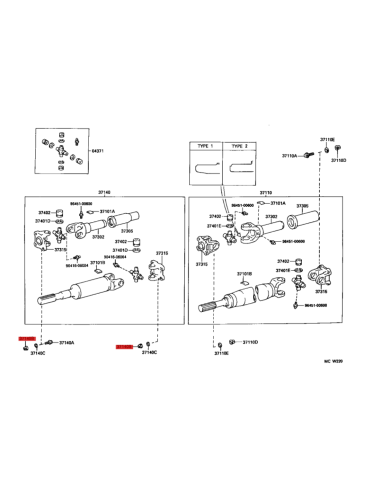 TUERCA CARDAN DELANTERA J8 ORIGINAL TOYOTA LAND CRUISER