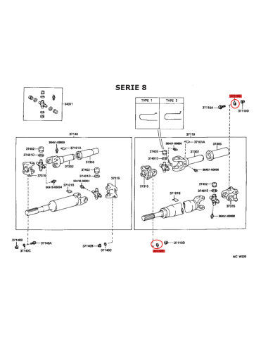 ARANDELA CARDAN TRASERA J8 ORIGINAL TOYOTA LAND CRUISER