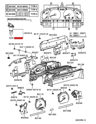 TORICA SENSOR VELOCIMETRO CAJA TRANSFER  J8 ORIGINAL TOYOTA LAND CRUISER