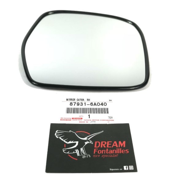 ESPEJO O CRISTAL RETROVISOR DERECHO J10 ORIGINAL TOYOTA LAND CRUISER
