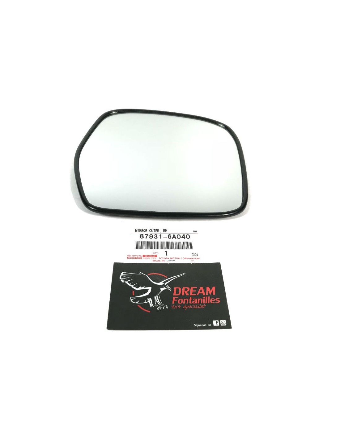 Equal Quality Rd01005 Placa Cristal Espejo Retrovisor Derecho