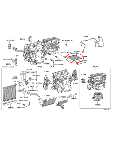 FILTRO POLEN J15 ORIGINAL TOYOTA LAND CRUISER