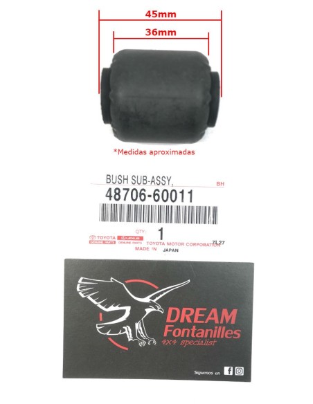 SILENTBLOCK BARRA PANHARD DELANTERA J7 ORIGINAL TOYOTA LAND CRUISER