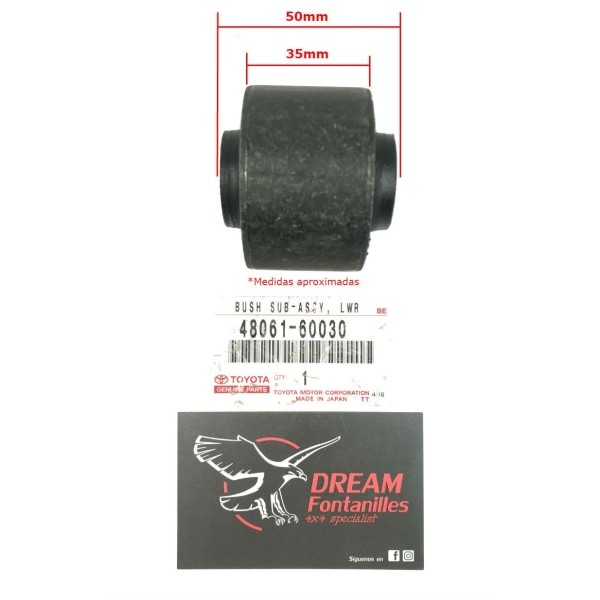SILENTBLOCK TIRANTE TRASERO  J7 LADO CHASIS ORIGINAL TOYOTA LAND CRUISER